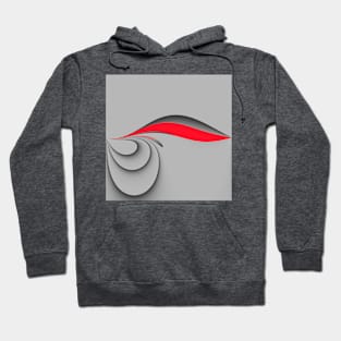 Grey and red Hoodie